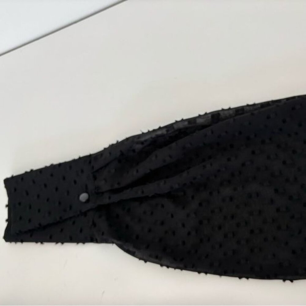 H & M Tunic 10 Tiered Polka Dot Ruffle Sheer Whimsigoth Fairy Boho Chic Festival - Picture 11 of 12